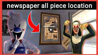 ice scream 6 all 6 newspaper locations | all newspaper piece location in ice scream 6 - new update