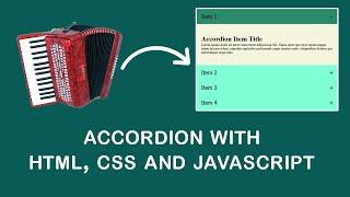 How To Create An Accordion With HTML, CSS, JavaScript | Web Cifar