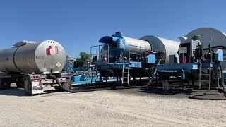 Unloading asphalt at Kilgore Ogden