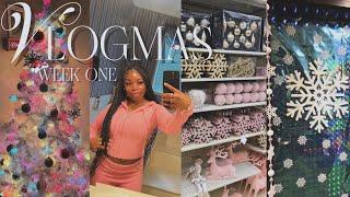 VLOGMAS WEEK ONE | New Hair, Thanksgiving, Decorating College Dorm for Christmas, Shopping + More