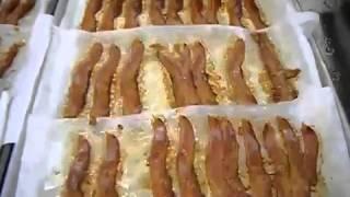 Allure of the Seas cooking bacon in an Alto-Shaam combi oven