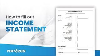 How to Fill Out Income Statement Online | PDFRun