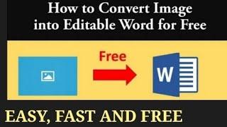 How convert photo to word document ( photo ko word document me kaise convert kare  )