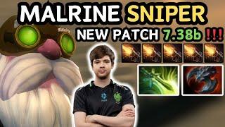  NEW PATCH 7.38b - Malrine SNIPER Midlane Gameplay  Rank 10 INSANE Play From MALRINE - Dota 2