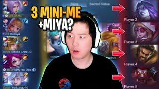 Scary enemy combo VS 3 Chibis + OMG Miya! MLBB Ling