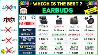 Top 5 Best Earbuds Under 2000 in 2024Tozo vs OnePlus vs Realme vs boAt TWS Earbuds