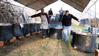 Cooking with Meat Steam: A Traditional Cauldron Dish