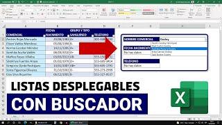 Cómo Crear un BUSCADOR con LISTAS DESPLEGABLES en Excel Tradicional