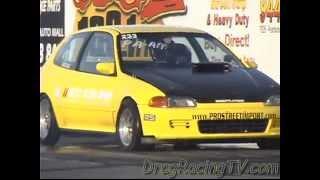 Honda Civic vs. VW Beetle, drag racing, IDRC Palmdale