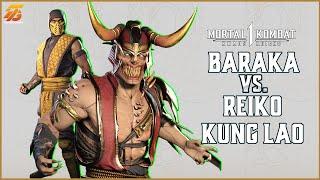 MK1: BARAKA (Scorpion) VS REIKO, KUNG LAO | 【Mortal Kombat 1 Khaos Reigns】 Kombat League Sets