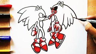 COMO DIBUJAR a SONIC VS SONIC EXE