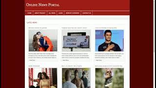 Online News Portal | PHP and MySQL Project Source Code | PHP MySQL CRUD Project