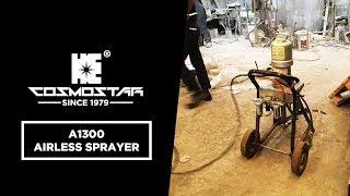 COSMOSTAR Tech A1300 Airless Paint Sprayer for Silicone Anti-fouling Coating Application.