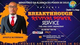#BCI  WEDNESDAY BREAKTHROUGH REVIVAL POWER SERVICE || WITH APOSTLE MALIK FIREMAN ||  21-05-2025