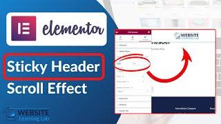 Elementor Sticky Header Scroll Effect