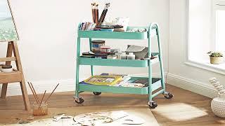 Great product -  SONGMICS 3-Tier Rolling Cart, Metal Storage Cart, Kitchen Storage Trolley with 2 Br