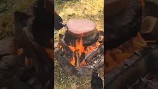 #outdoorcooking #campfire #camping #bushcraft #cooking #firekitchen #nature #asmr #food #smokegrill