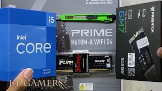 intel Core i5 12400 ASUS PRIME H610M-A WIFI D4 Predator GM7 SSD MATRIX PC Build