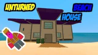 Beach House Build! - Unturned Speed Build!