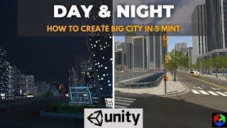 How to create beautiful city in 5 minutes in Unity | fantastic city generator | 2024