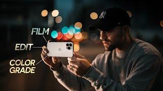 how i FILM, EDIT & COLOR GRADE iPhone CINEMATIC MODE video!