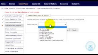 IJHPM Submission Tutorial