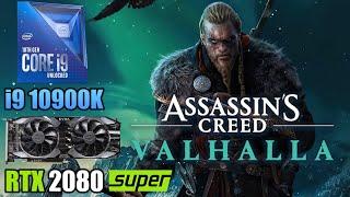 Assassin's Creed Valhalla - RTX 2080 Super + i9 10900K - 1080p, 1440p & 4K - Ultra High Settings