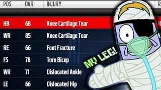 HOW LONG WOULD A TEAM SURVIVE WITH A 0 INJURY RATING? Madden 17 Connected Franchise Experiment