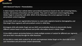 Adobe Exams AD0 E104   Adobe Experience Manager Architect Free Practice Questions & Answers