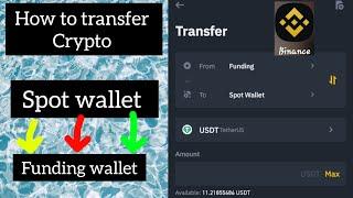 How To Transfer Crypto From Spot Wallet To Funding Wallet in Binance -Convert Crypto Assets