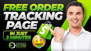 How To ADD Order Tracking Page For FREE On Shopify | In Just 2 Minutes!