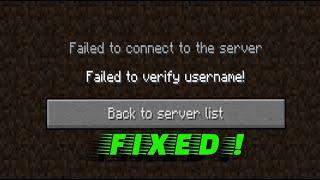 Failed to verify username in your own server minecraft !