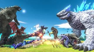 Godzilla 2014 x Super Godzilla VS Kong Gauntlet x Shimo - Animal Revolt Battle Simulator