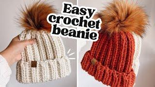 Step-by-Step Crochet Beanie Tutorial for Beginners | How to Crochet a Beanie in Less than 2 Hours