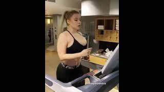 Miss Paraskeva exercise at treadmill