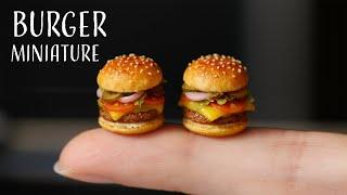 How to make Polymer clay Burger Miniatures. Polymer clay Tutorial