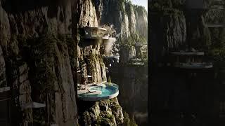 Luxury Retreat Turns to Rubble – Unreal Canyon Collapse Scene