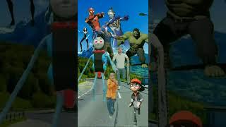 SPIDER-MAN VS HULK, ULTRAMAN, THOMAS.EXE COFFIN DANCE MODE ON #shorts #shortvideo #viral #fypシ #yt