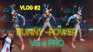 Bunny power vs 4 grandmaster pro  players | Free fire vlog like @sourabh Joshi Vlog |