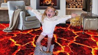 Posie The Floor is LAVA Challenge!!! Play Pretend New Kid Show