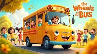 The wheels on the bus|English rhymes for toddlers|Children's melody song@MelodicMinds-ss