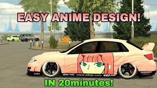 easy design: easy anime design in car parking multiplayer in just 20minutes | MIKE WORX