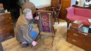 Antique Campaign Rocking Chair