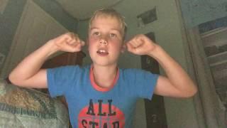 Gosha is singing "You're welcome song"