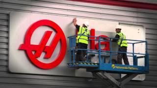 Sign Installation at Haas F1 Team's Banbury Facility