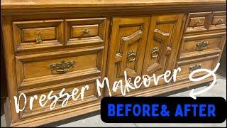 DRESSER MAKEOVER | Dramatic Before & After | A Facebook Custom Order | Vintage Thomasville Dresser