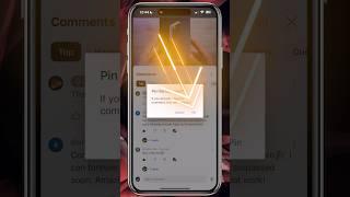 How to Pin a Comment on iPhone! #shorts #comment #pincomment