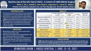 Weiss et al   Routine Use of 4AT in PACU   ADS2021