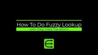 How to do fuzzy lookup