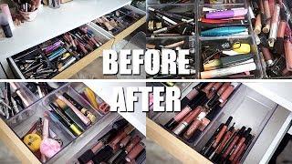 MAKEUP DECLUTTER | Brows, Mascaras, Lipsticks, & Liners | Kayleigh Noelle